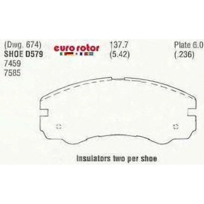 Front Ceramic Pads by EUROROTOR - ID579