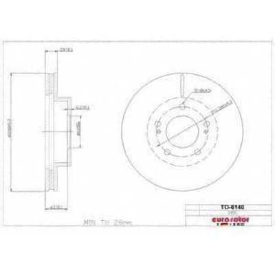 EUROROTOR - TO6140 - EUROROTOR - TO6140 - Front Premium Rotor