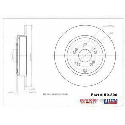 EUROROTOR - HO596 - Rear Premium Rotor by EUROROTOR - HO596