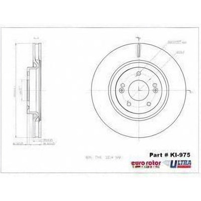 EUROROTOR - KI975 - Front Disc Brake Rotor by EUROROTOR - KI975