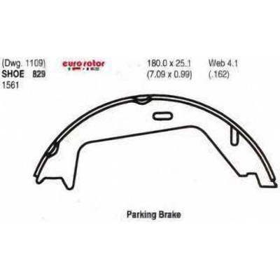 Rear Parking Brake Shoes by EUROROTOR - 829