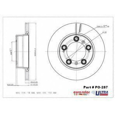 EUROROTOR - PO287 - Rear Premium Rotor by EUROROTOR - PO287