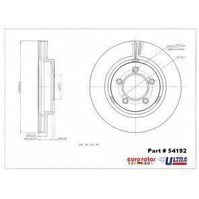 EUROROTOR - 54192 - Front Disc Brake Rotor by EUROROTOR - 54192