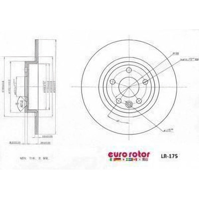 Rear Disc Brake Rotor by EUROROTOR - LR175