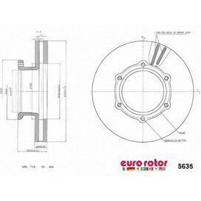 Front Premium Rotor by EUROROTOR - 5635