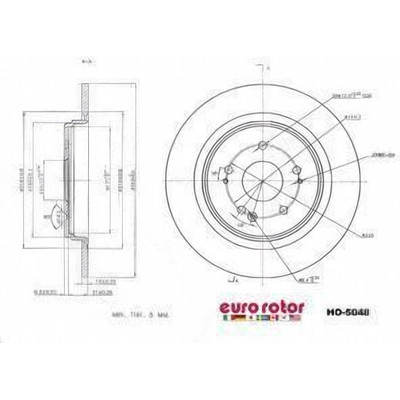 EUROROTOR - HO5048 - EUROROTOR - HO5048 - Rear Premium Rotor