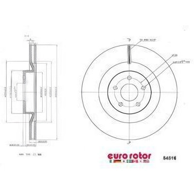 Front Premium Rotor by EUROROTOR - 54516