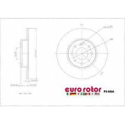 Rear Premium Rotor by EUROROTOR - FI904