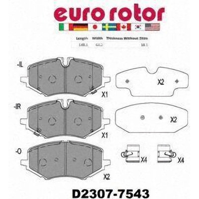 EUROROTOR - ID2307H - Front Ceramic Pads by EUROROTOR - ID2307H