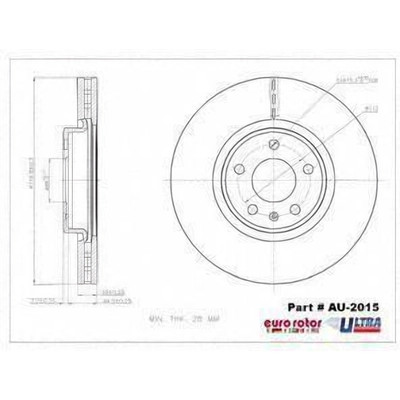 EUROROTOR - AU2015 - Front Disc Brake Rotor by EUROROTOR - AU2015