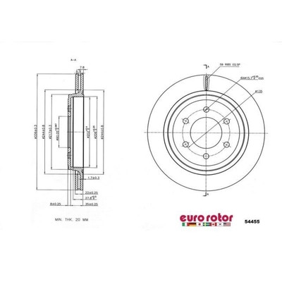 EUROROTOR - 54455 - Rear Disc Brake Rotor by EUROROTOR - 54455