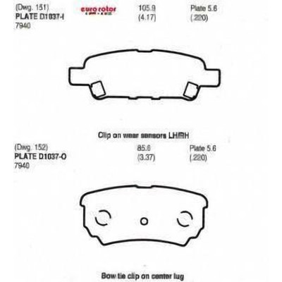 EUROROTOR - ID1037H - Rear Ceramic Pads by EUROROTOR - ID1037H