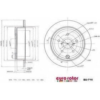 Rear Disc Brake Rotor by EUROROTOR - SU715