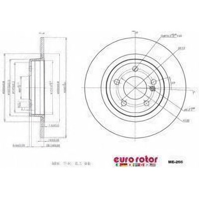 EUROROTOR - ME266 - Rear Disc Brake Rotor by EUROROTOR - ME266