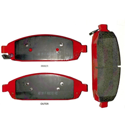 Front Semi Metallic Pads by EUROROTOR - XD1181