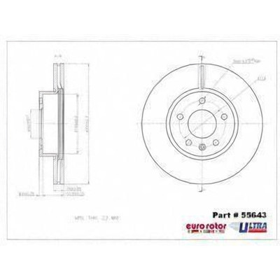 EUROROTOR - 55643 - Front Premium Rotor by EUROROTOR - 55643