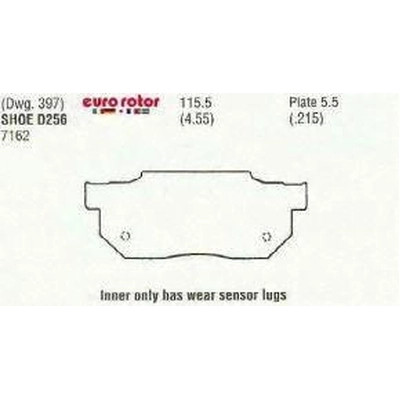EUROROTOR - F1D256 - Front Semi Metallic Pads by EUROROTOR - F1D256