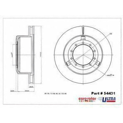 Rear Disc Brake Rotor by EUROROTOR - 54431