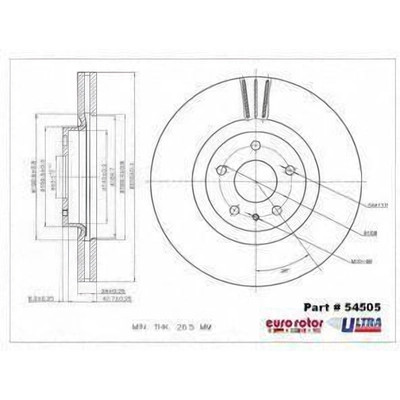 EUROROTOR - 54505 - Front Disc Brake Rotor by EUROROTOR - 54505