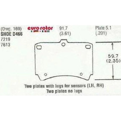 Front Ceramic Pads by EUROROTOR - ID466
