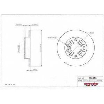 EUROROTOR - AU255 - Rear Premium Rotor by EUROROTOR - AU255