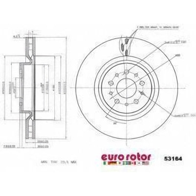 Front Premium Rotor by EUROROTOR - 53164