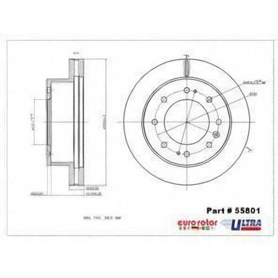 Front Premium Rotor by EUROROTOR - 55801