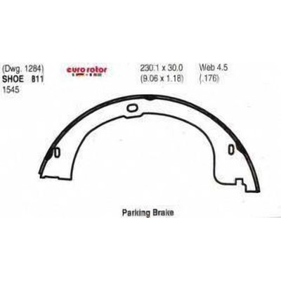 EUROROTOR - 811 - Rear Parking Brake Shoes by EUROROTOR - 811