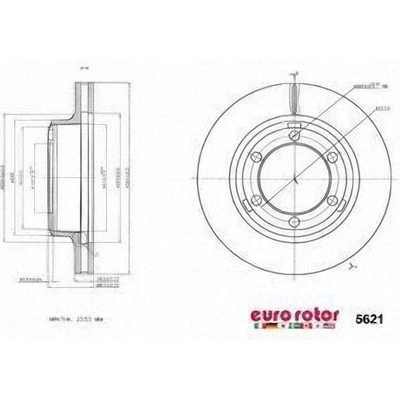 EUROROTOR - 5621 - Front Premium Rotor by EUROROTOR - 5621