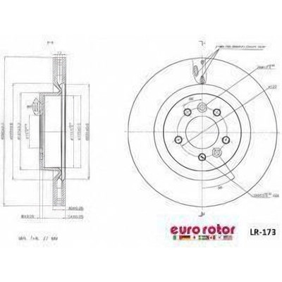 Front Premium Rotor by EUROROTOR - LR173
