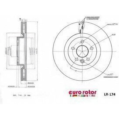 EUROROTOR - LR174 - EUROROTOR - LR174 - Front Premium Rotor