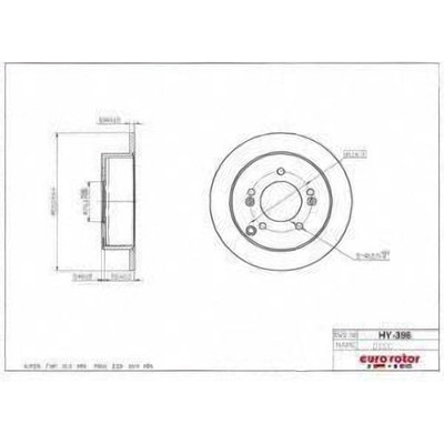 EUROROTOR - HY396 - Rear Premium Rotor