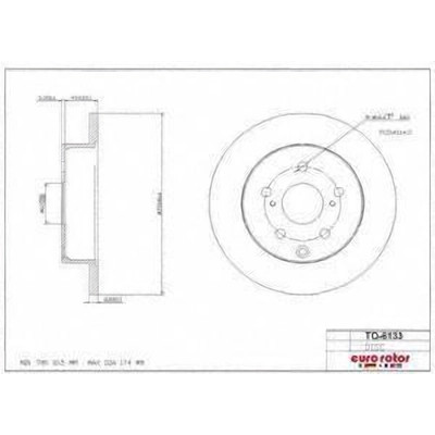 EUROROTOR - TO6133 - EUROROTOR - TO6133 - Rear Premium Rotor