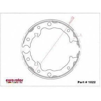 EUROROTOR - 1022 - Rear Parking Brake Shoes by EUROROTOR - 1022