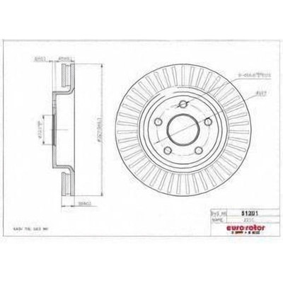 EUROROTOR - 51201 - Front Premium Rotor by EUROROTOR - 51201