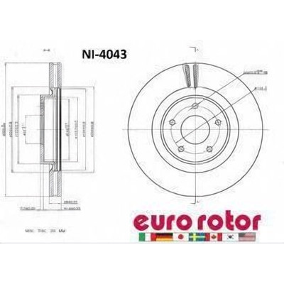 EUROROTOR - NI4043 - EUROROTOR - NI4043 - Front Premium Rotor