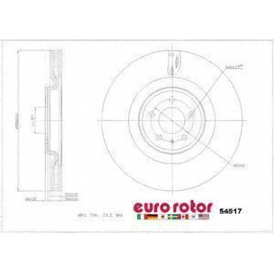 EUROROTOR - 54517 - Front Premium Rotor by EUROROTOR - 54517