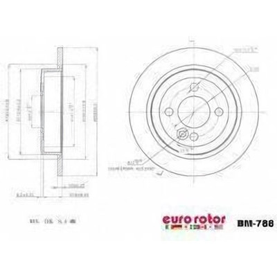 EUROROTOR - BM788 - Rear Premium Rotor by EUROROTOR - BM788