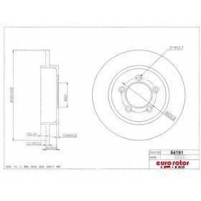 Rear Premium Rotor by EUROROTOR - 54191