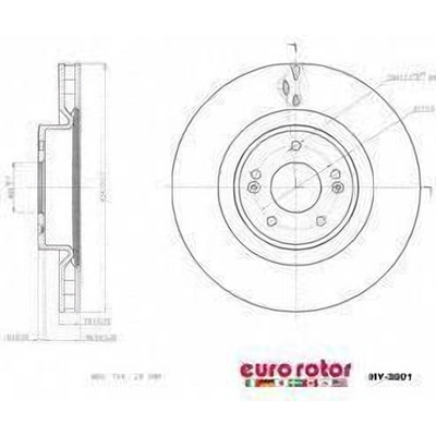Front Premium Rotor by EUROROTOR - HY3001