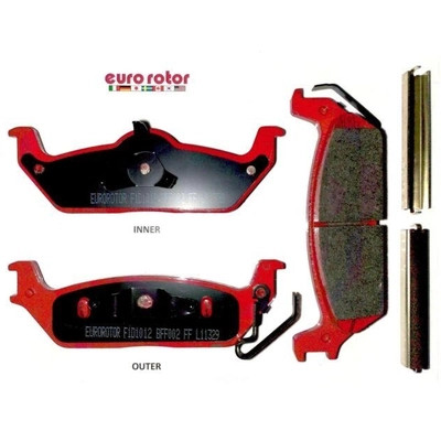 EUROROTOR - F1D1012H - EUROROTOR - F1D1012H - Rear Semi Metallic Pads