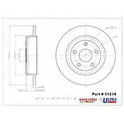 EUROROTOR - 51218 - Rear Premium Rotor by EUROROTOR - 51218