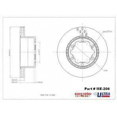 EUROROTOR - ME206 - Rear Premium Rotor by EUROROTOR - ME206