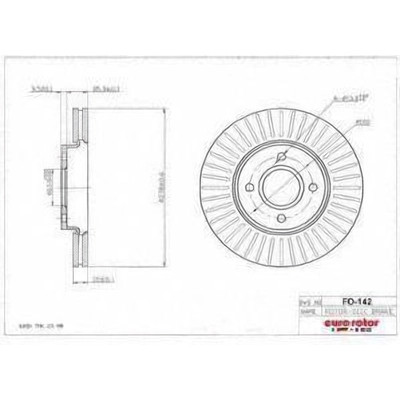 EUROROTOR - FO142 - Front Premium Rotor by EUROROTOR - FO142
