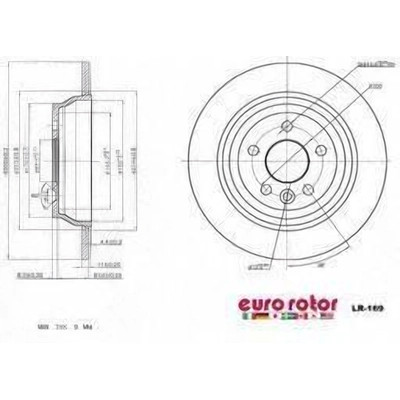 EUROROTOR - LR169 - Rear Premium Rotor by EUROROTOR - LR169
