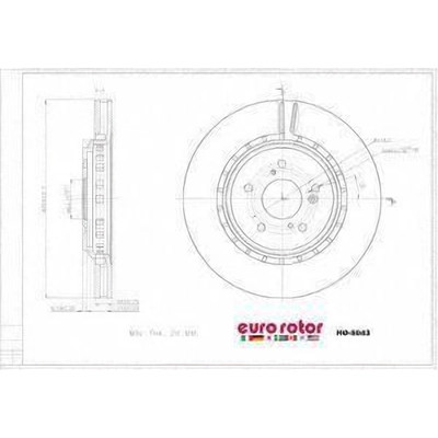 EUROROTOR - HO5043 - EUROROTOR - HO5043 - Front Premium Rotor