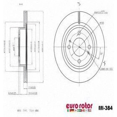EUROROTOR - MI384 - Front Premium Rotor by EUROROTOR - MI384