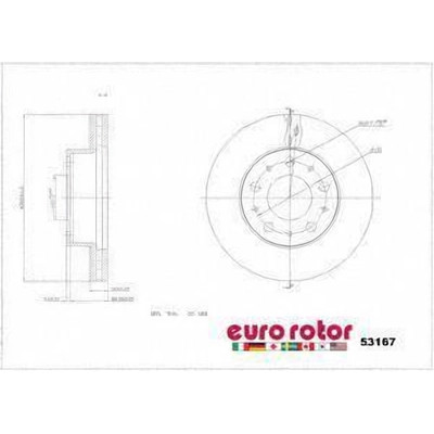 Front Premium Rotor by EUROROTOR - 53167