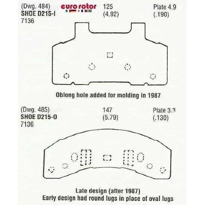 EUROROTOR - F1D215 - Front Semi Metallic Pads by EUROROTOR - F1D215