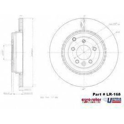 Rear Premium Rotor by EUROROTOR - LR168